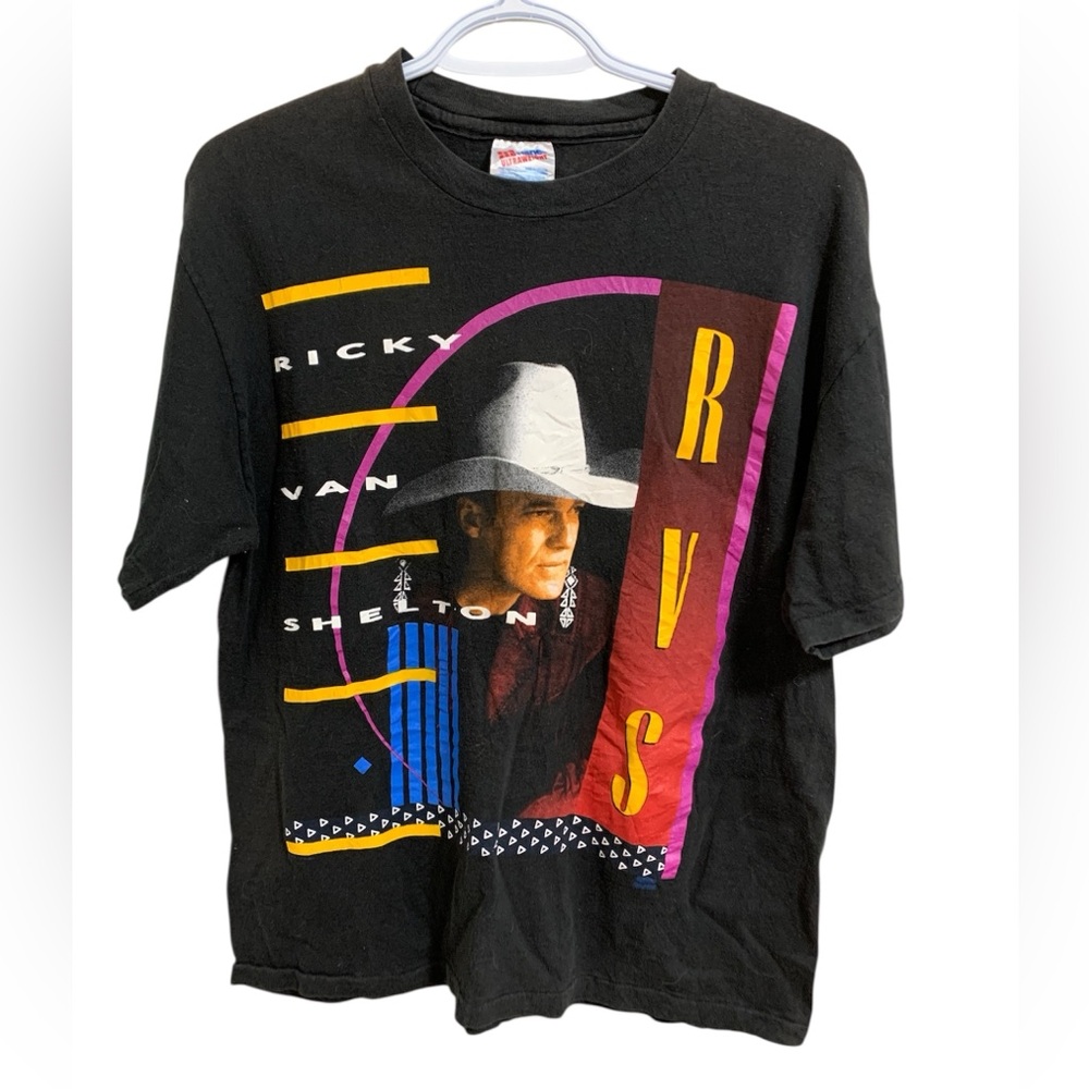 Vintage Ricky Van Shelton Single Stitch T-Shirt Size Large Country Music